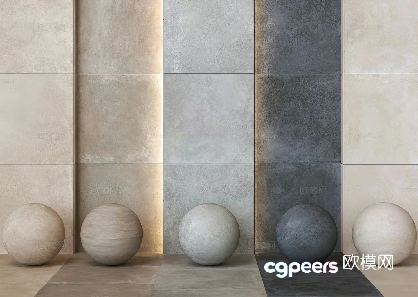 Modern retro tiles Solid color wall tiles and floor tiles Antique tiles Cement brick 3D model
