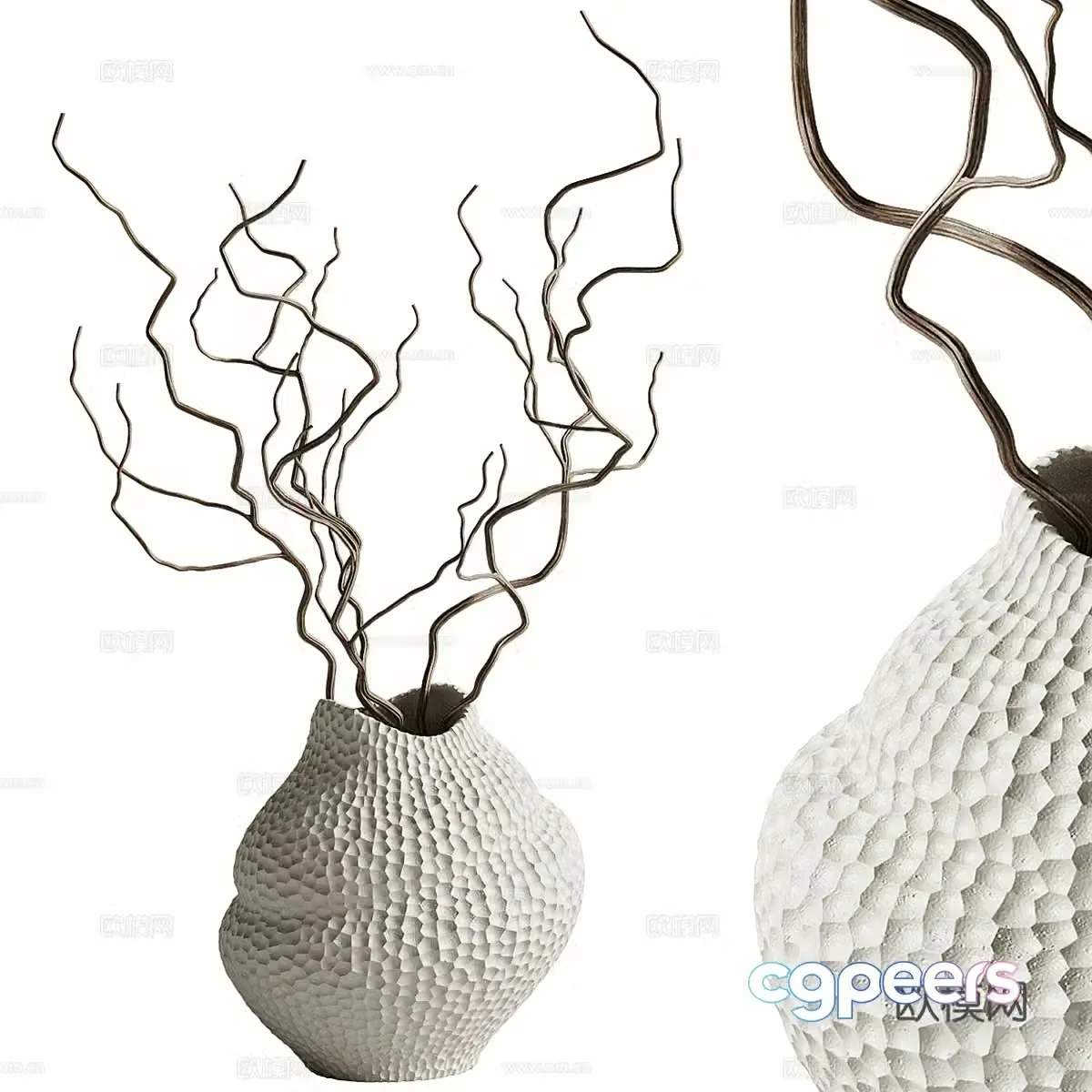 New Chinese vase dry branches 3D model