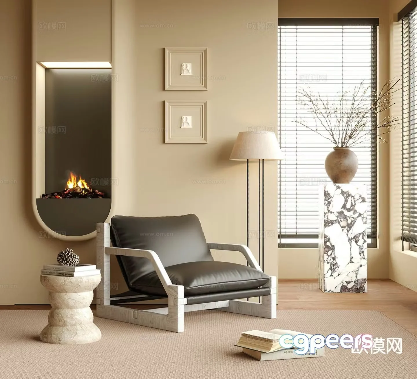 modern leisure chair chair armchair 3d model
