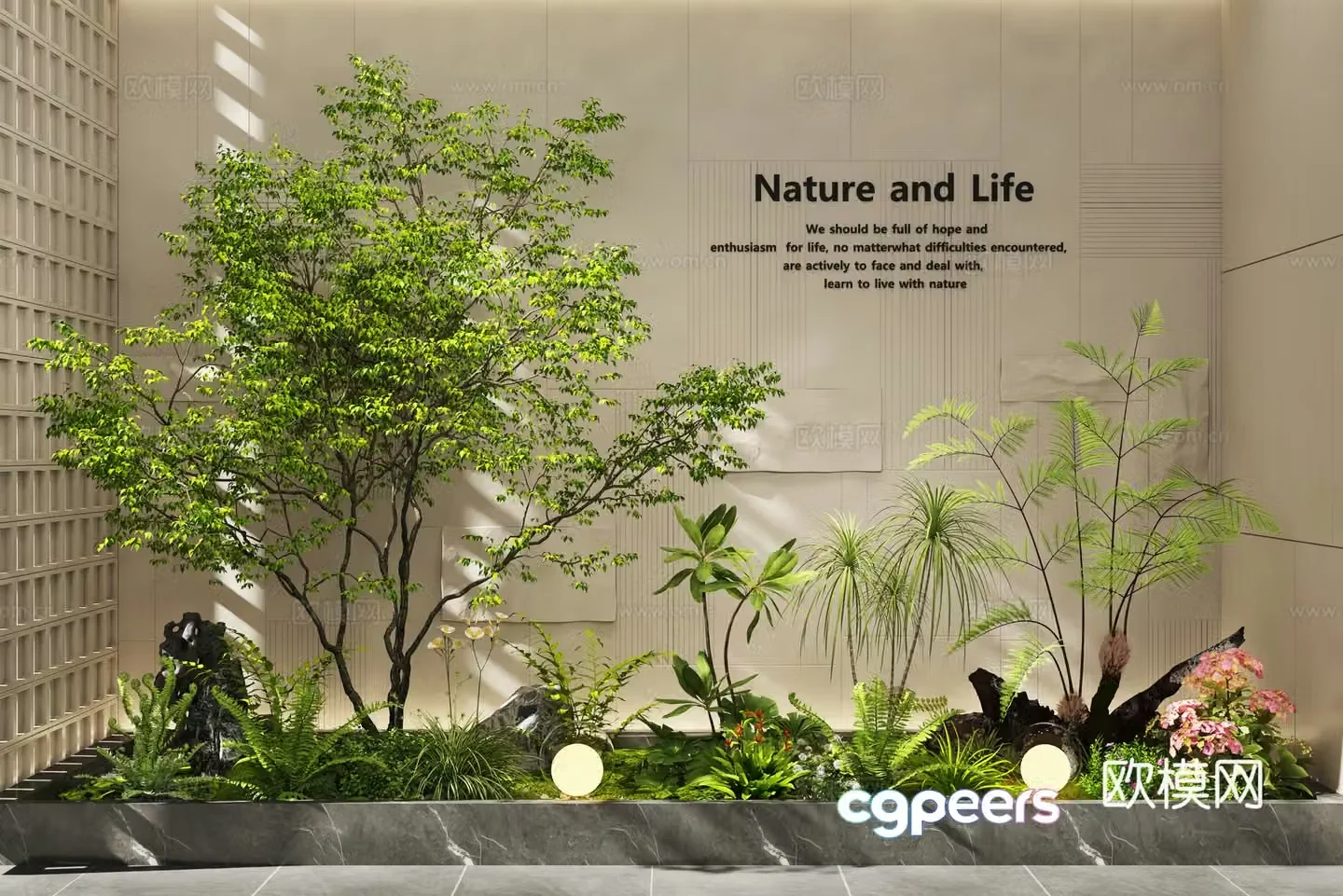 Modern interior landscape Landscape Landscape Landscape Tree Plant Landscape Garden Landscape 3D Model