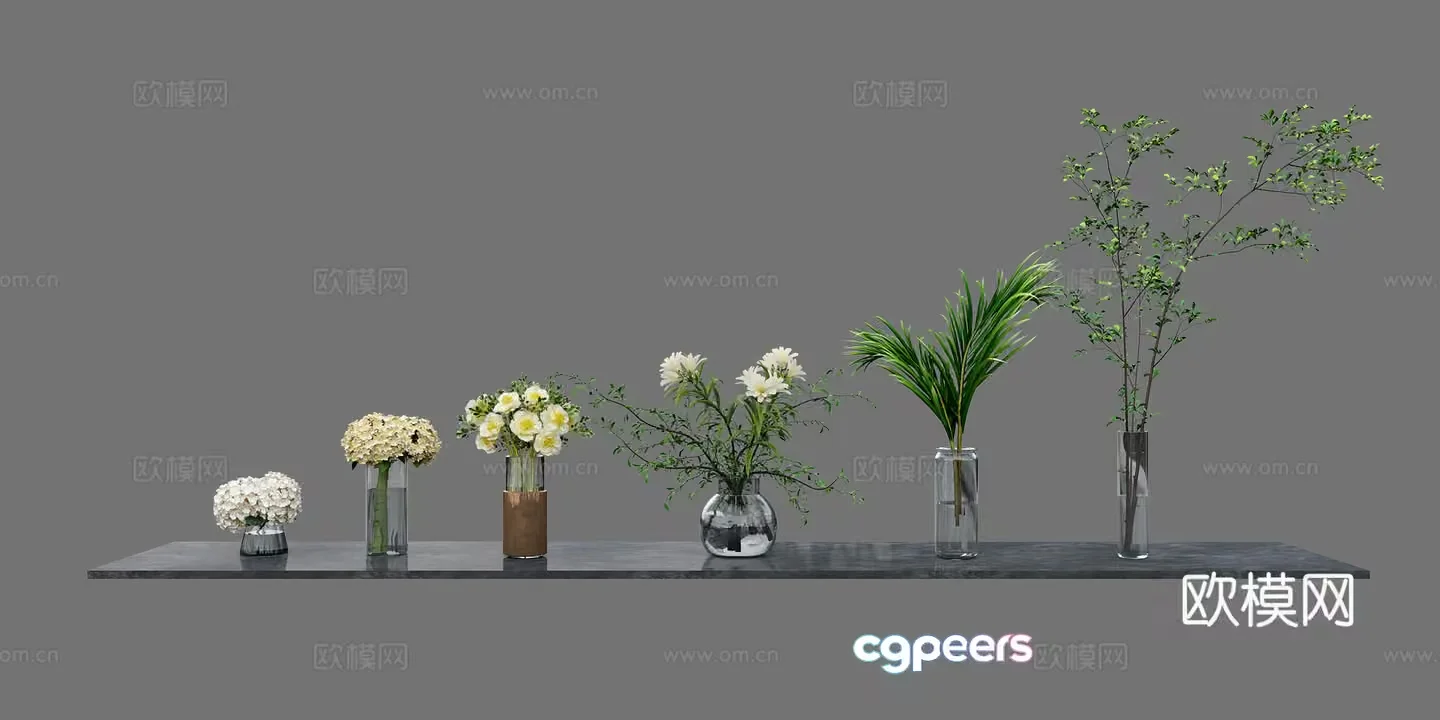 Modern Flower Arrangement 3D Model – 6097 – VRAY Render