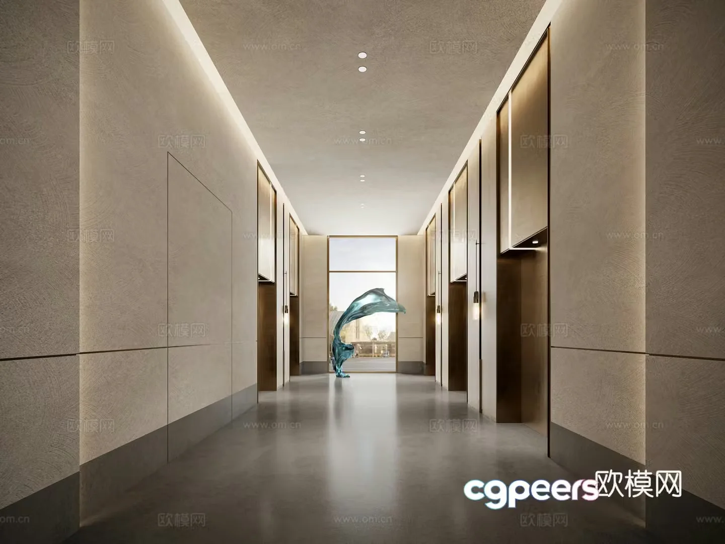 Elevator hall 3d model