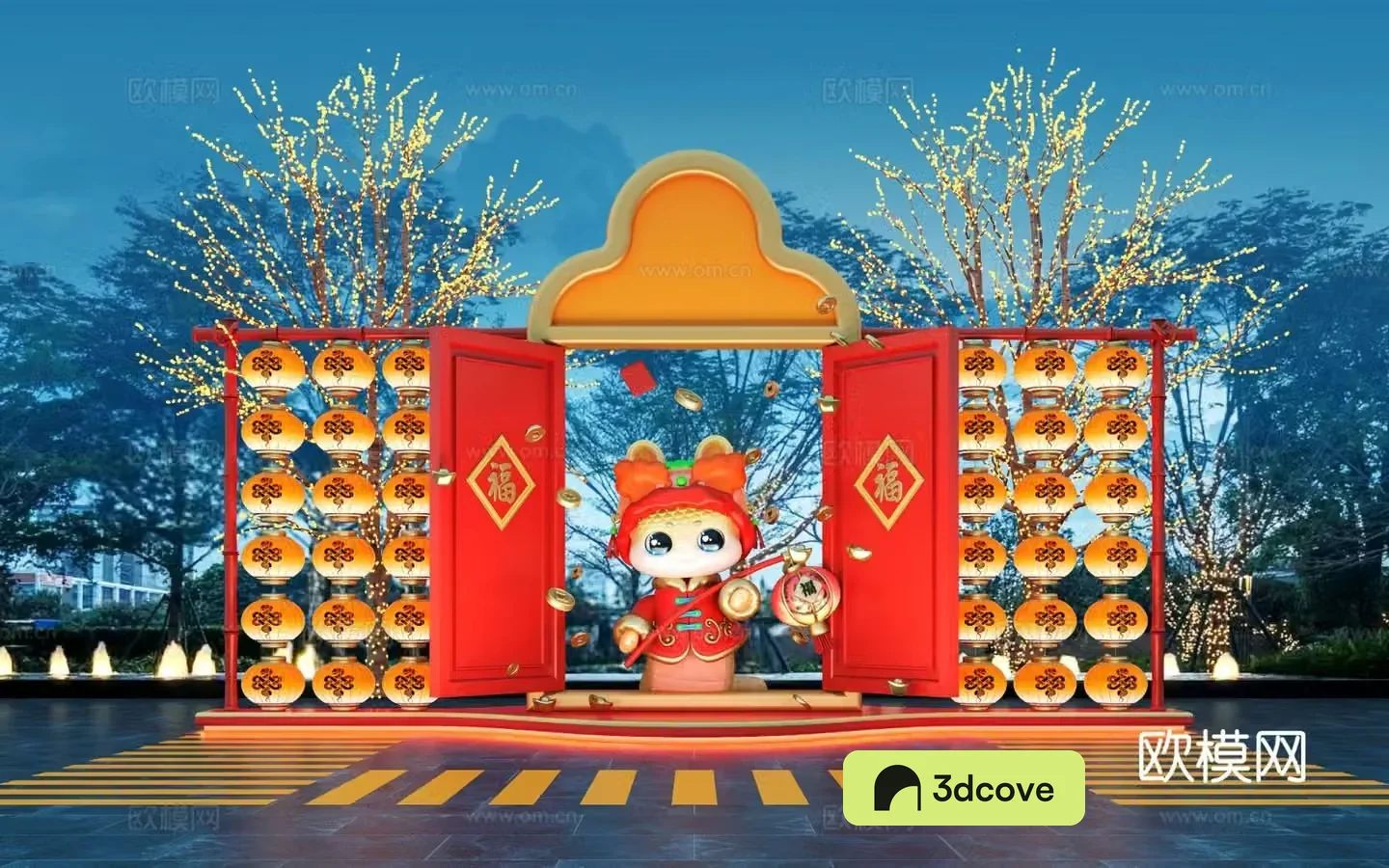 National trend beauty Chen Year of the Snake beauty Chen Lantern Festival