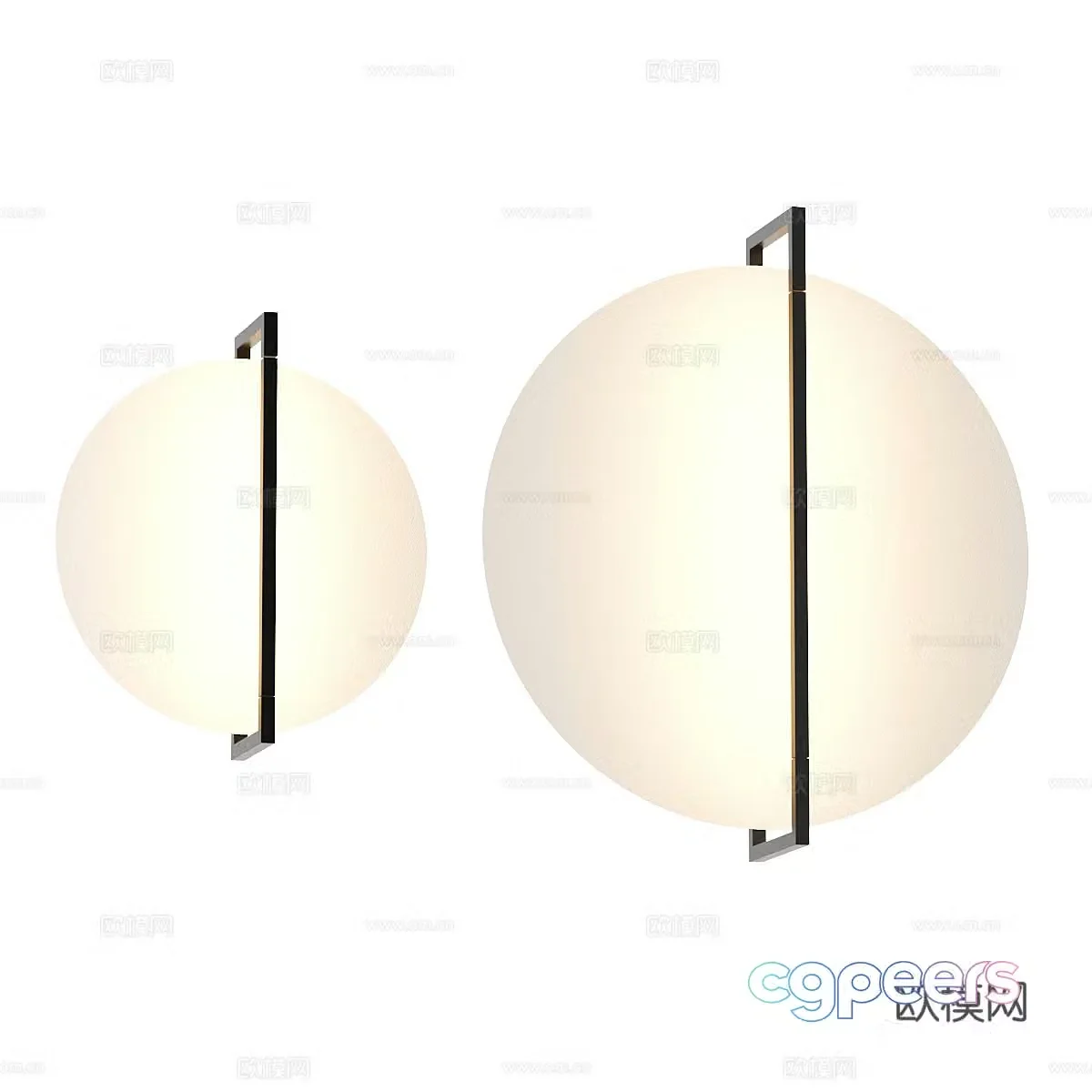 Simple wall lamp round wall lamp 3d model