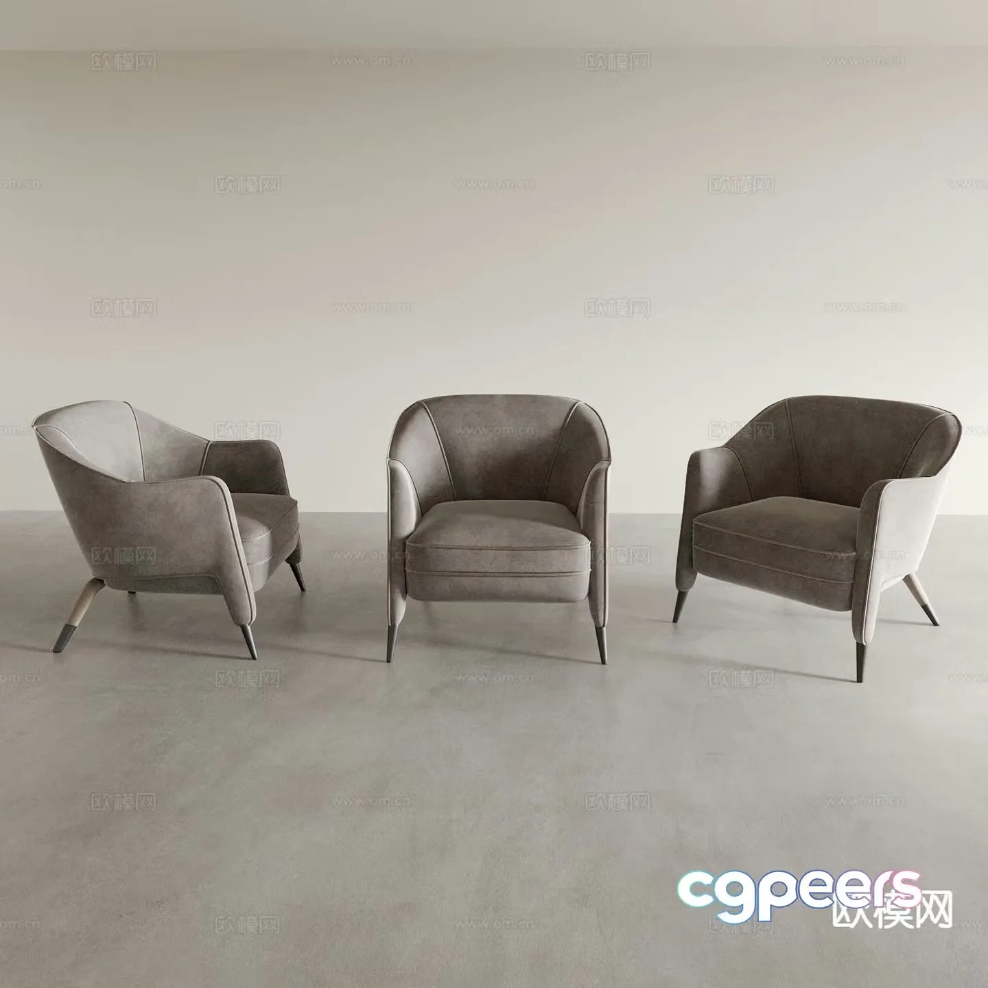 French leisure chair sofa chair 3d model