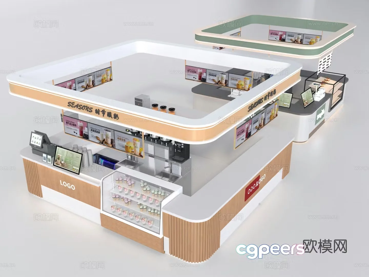 Mall milk tea shop Nakajima 3D model