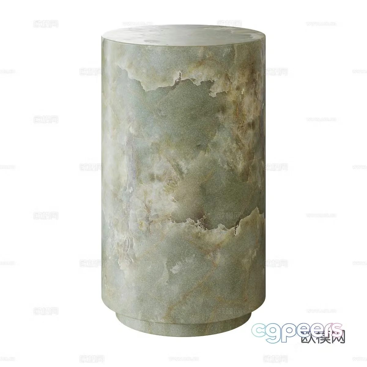 New Chinese Lilibet Accent Marble side table 3D model