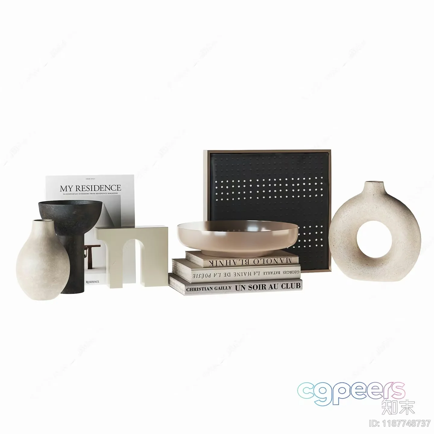 Home Decor Items 3D Model – 13584 – VRAY Render