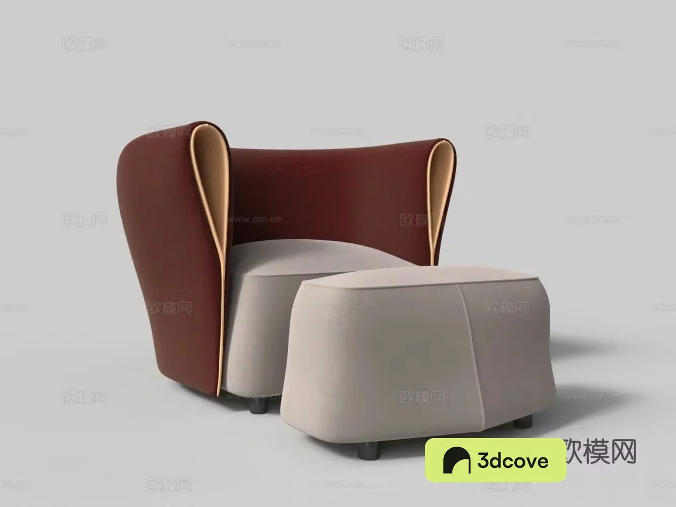 Modern fabric casual single sofa pedal