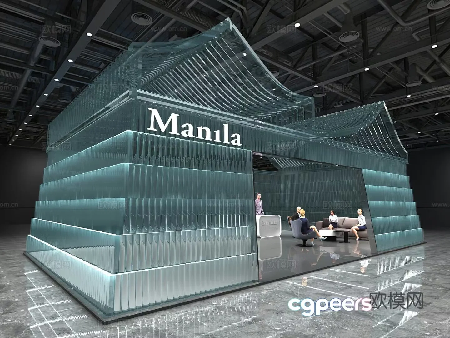 Modern Tech Exhibition 3D Model