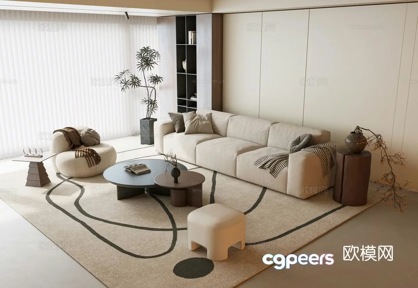 Modern medieval sofa coffee table combination medieval living room jewelry ornaments modern sofa combination 3D model
