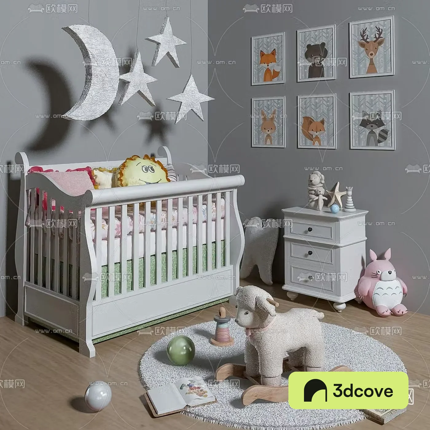 Modern crib soft furnishing
