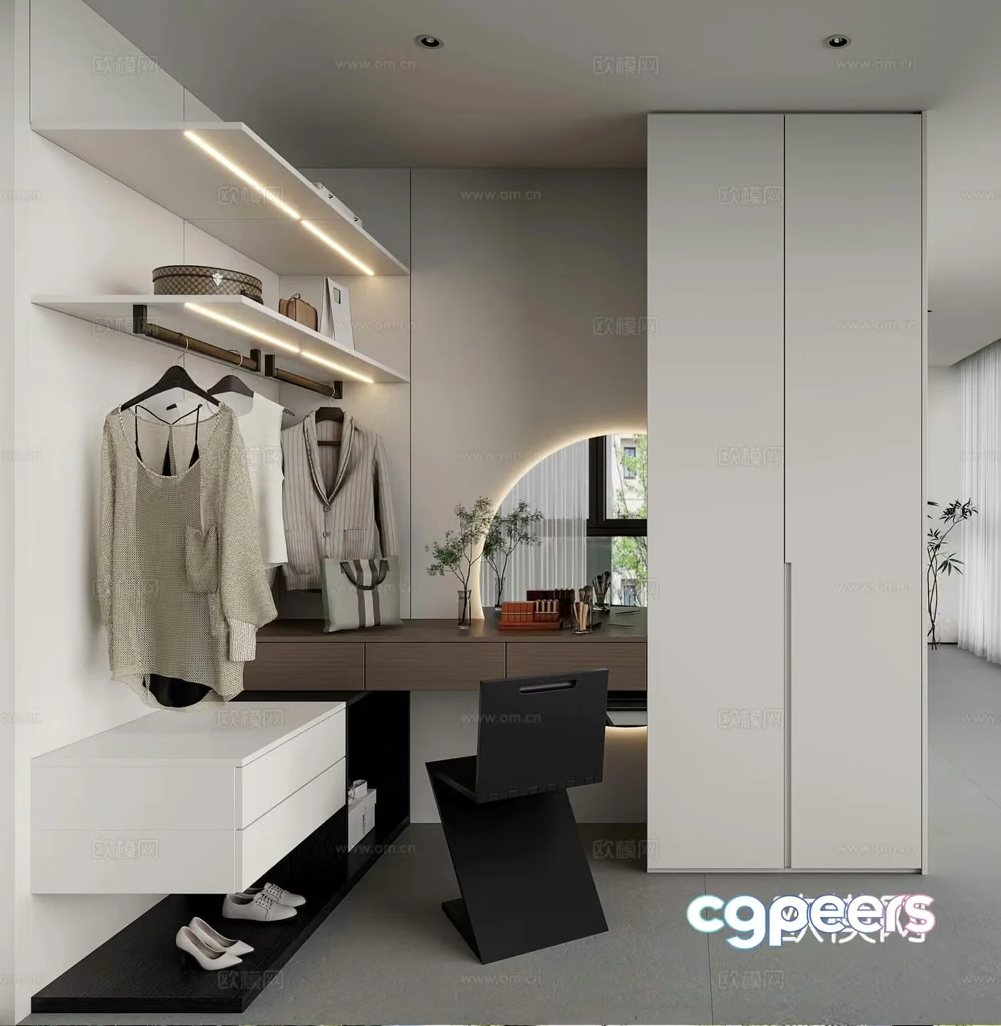 Modern cloakroom 3d model