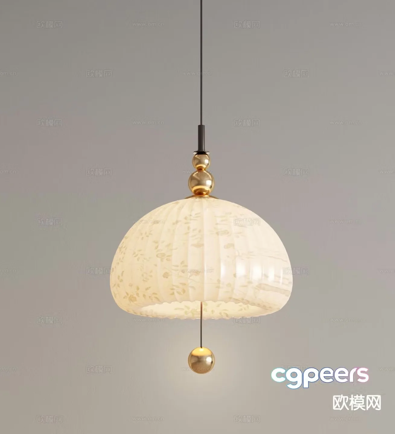 French bedside chandelier 3d model