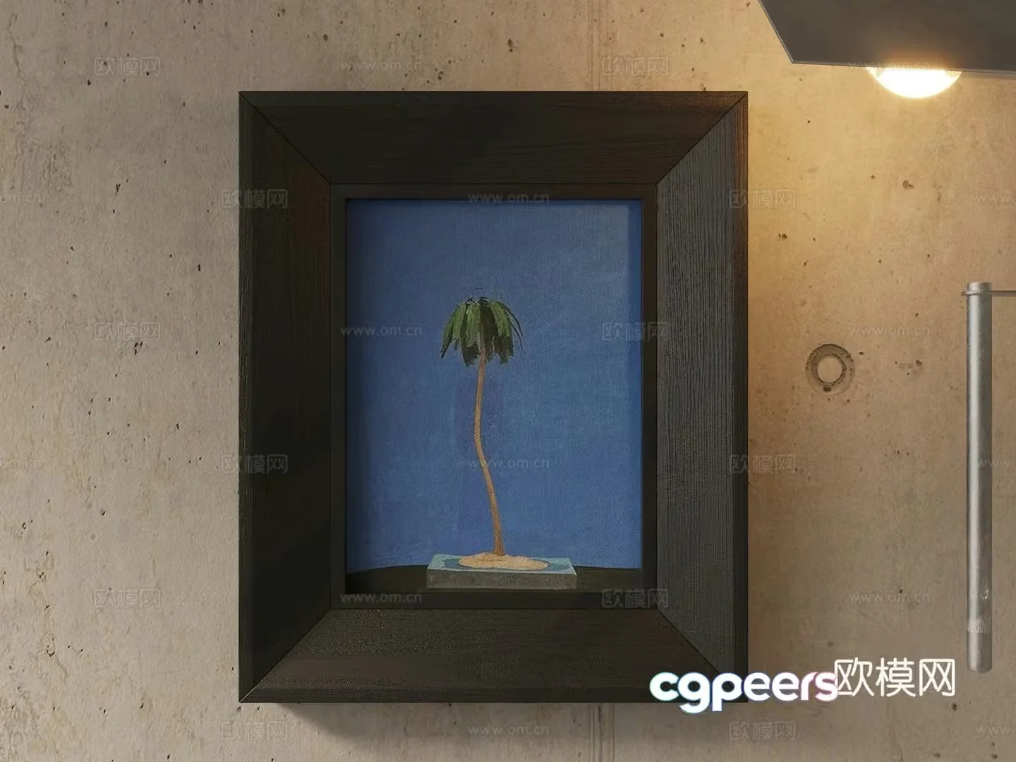 Modern American hanging painting 3d model
