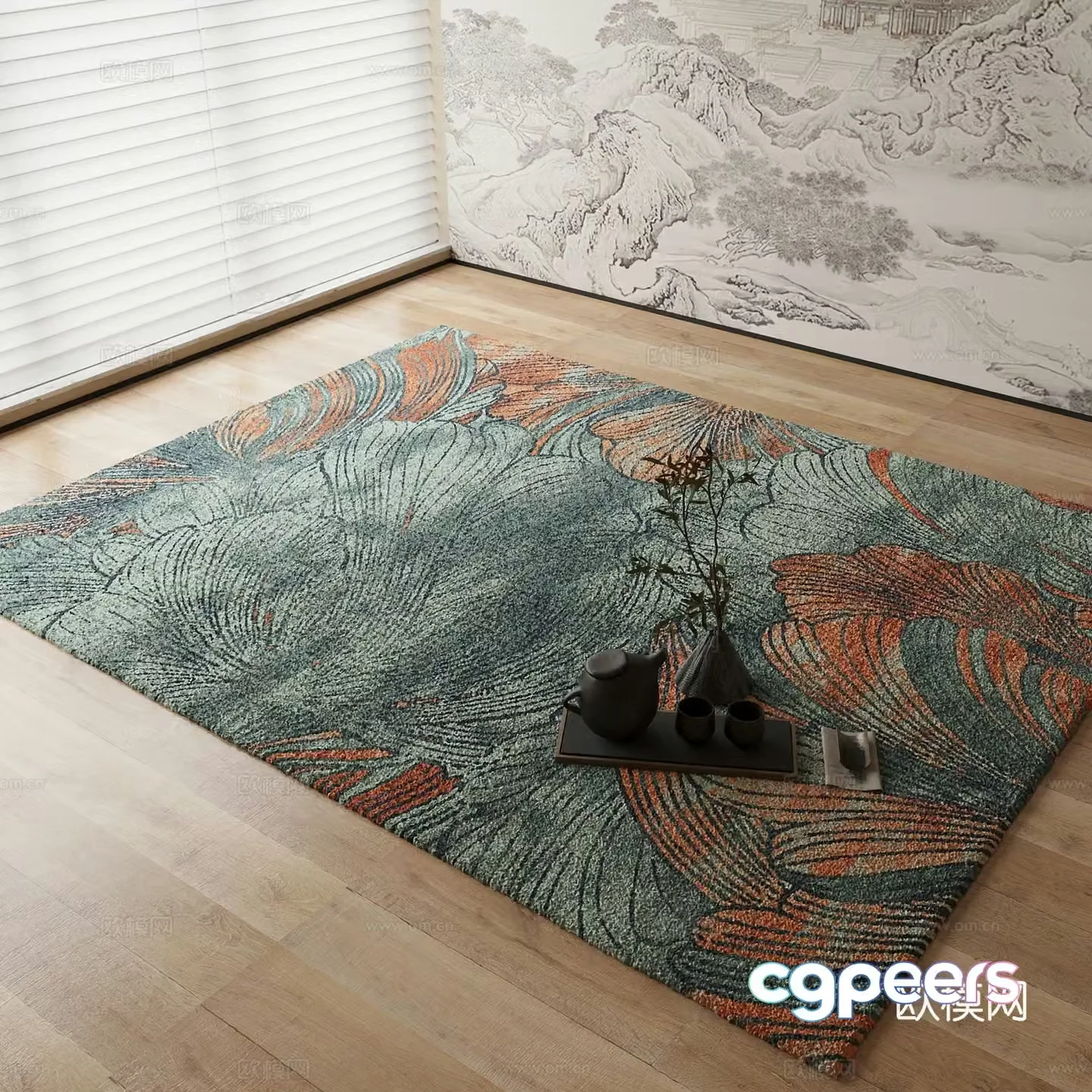 New Chinese carpet 3D model