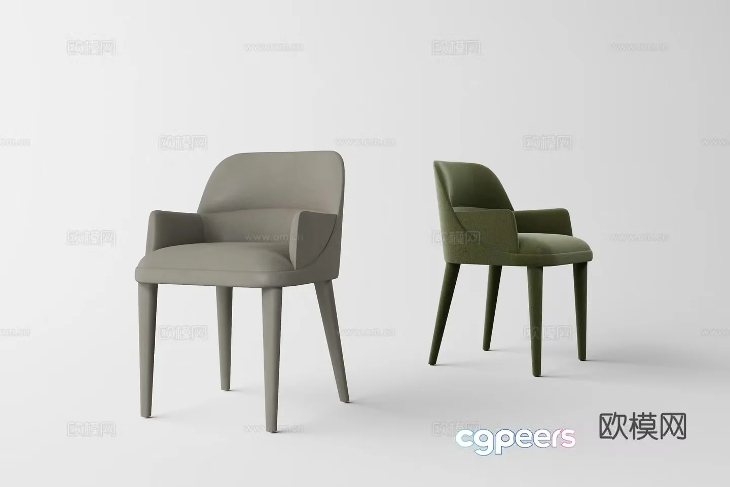 Modern minimalist dining chair 3d model