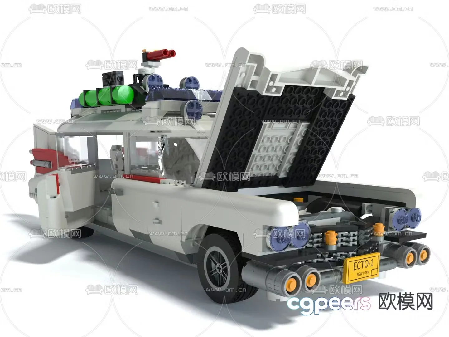 Toy car building block racing 3d model