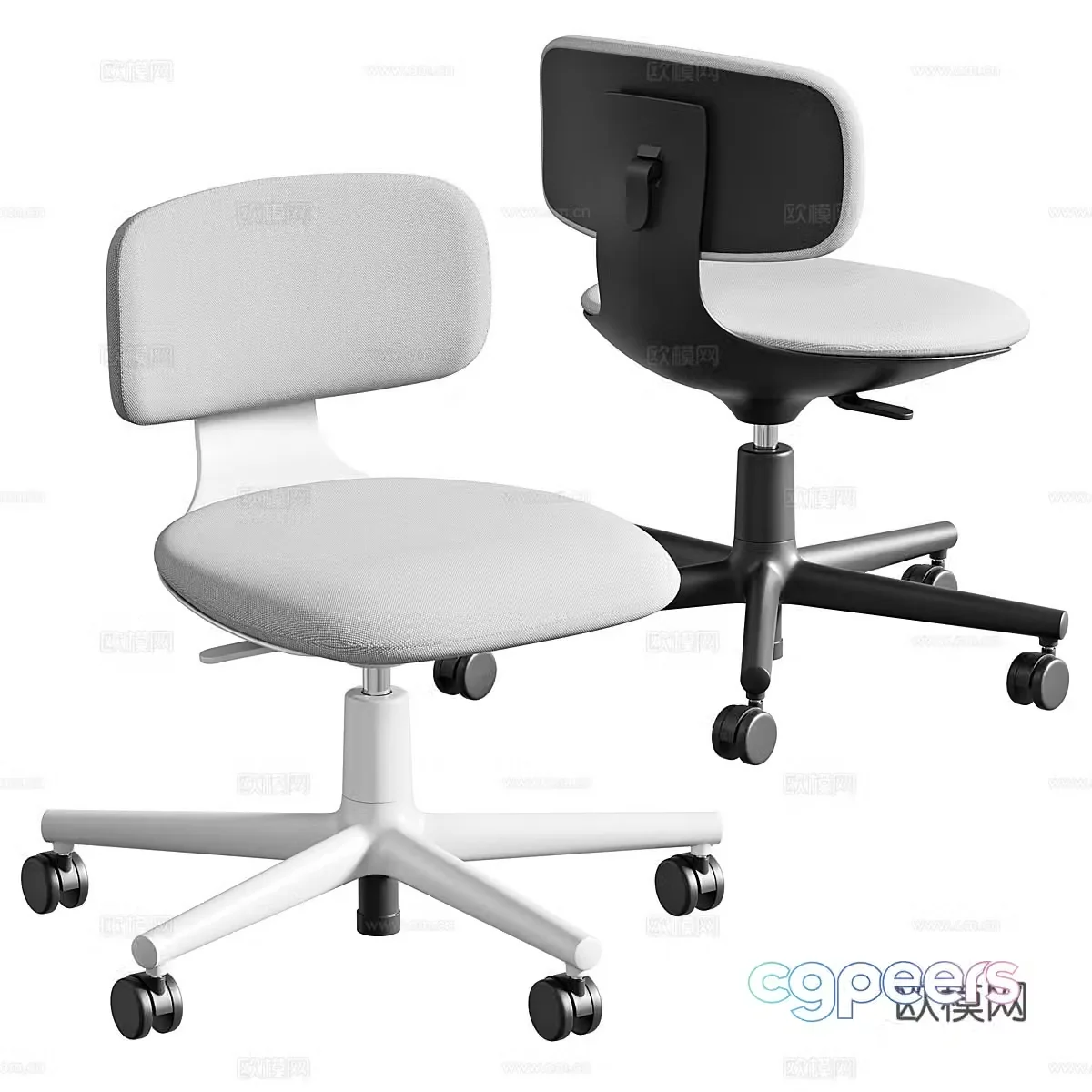 Modern Italian computer chair book chair swivel chair office chair 3d model