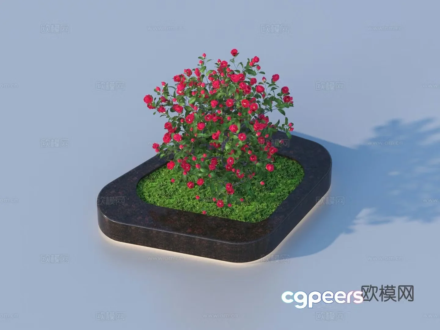 Tree Pool Sitting Bench Tree Pool Flower Bed 3D Model
