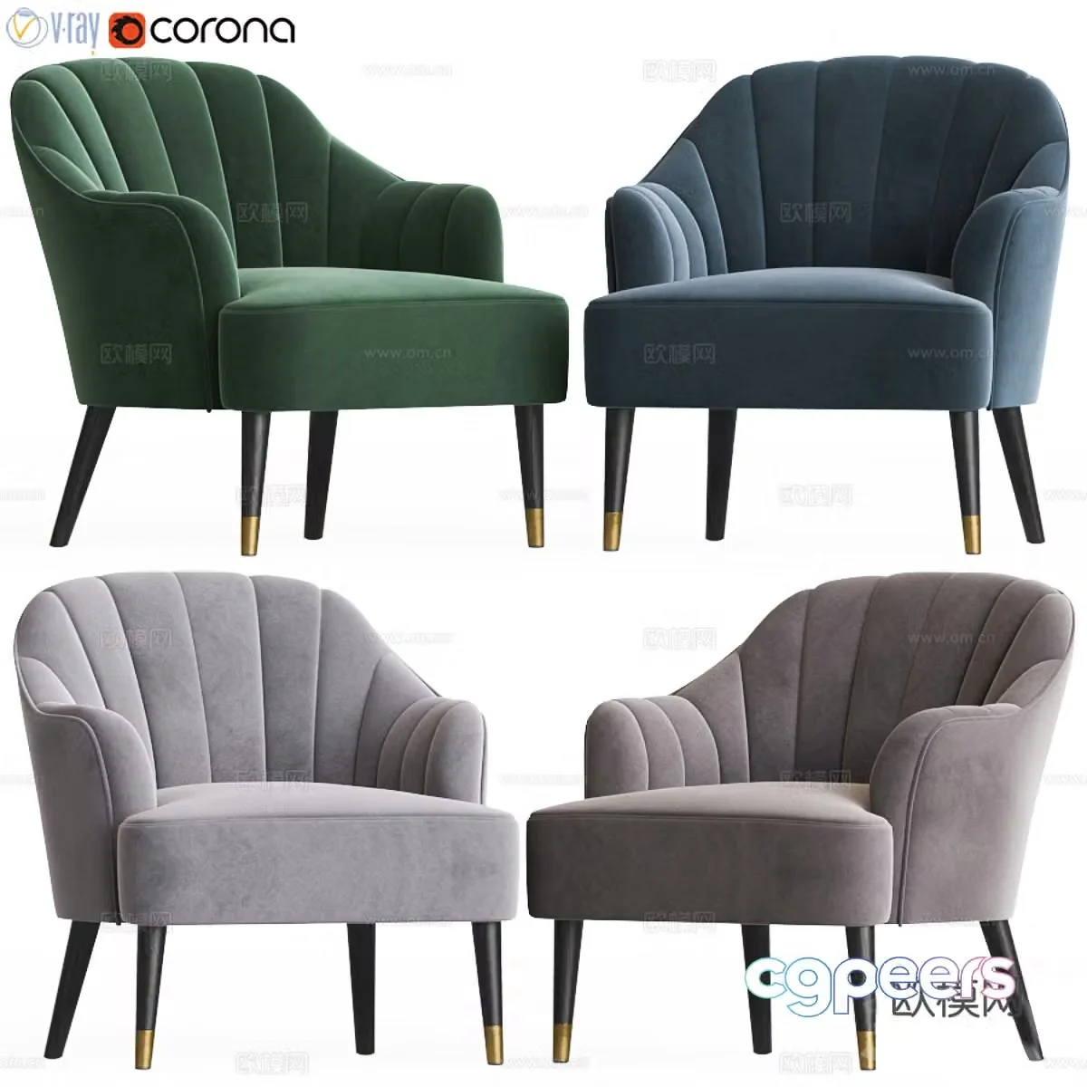 Modern leisure chair Fabric single chair Fabric leisure chair Courtyard leisure chair Outdoor leisure chair Art 3d model