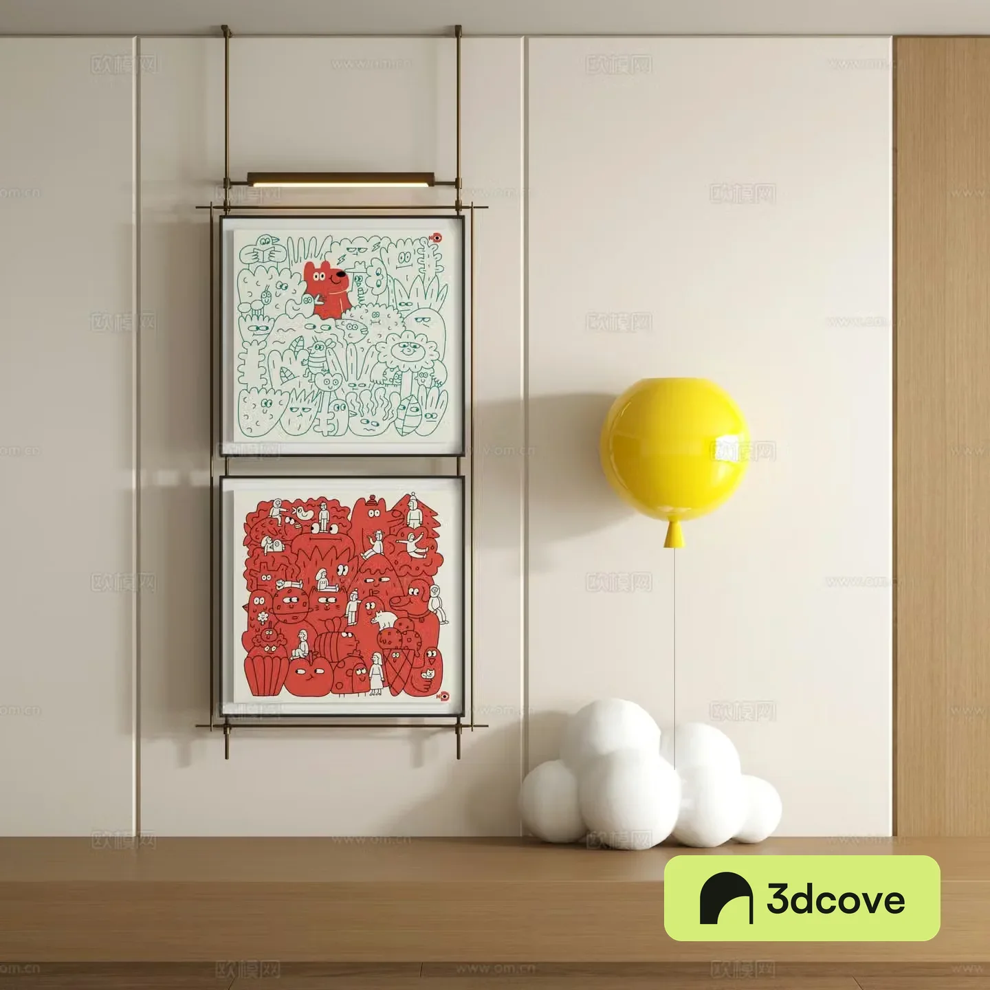 Modern graffiti decorative painting