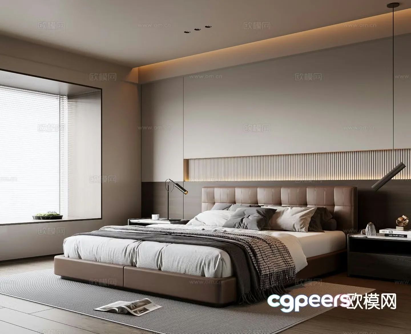 Italian style bedroom master bedroom 3d model