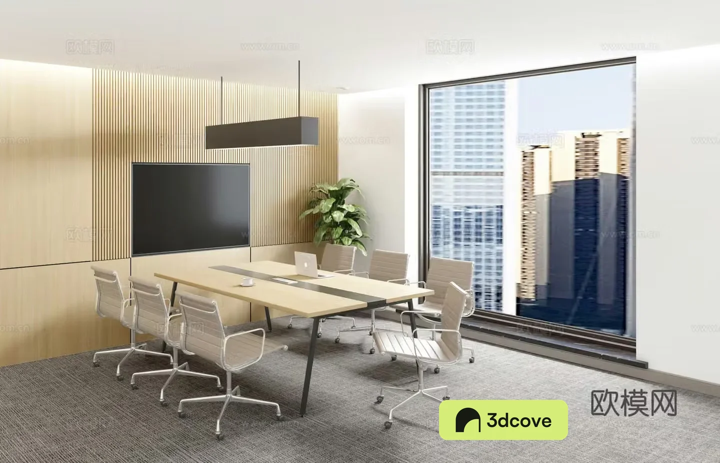 the study room of the Small Conference Room of the Modern Small negotiation room