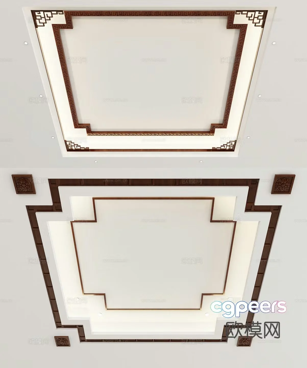 New Chinese style ceiling 3D model