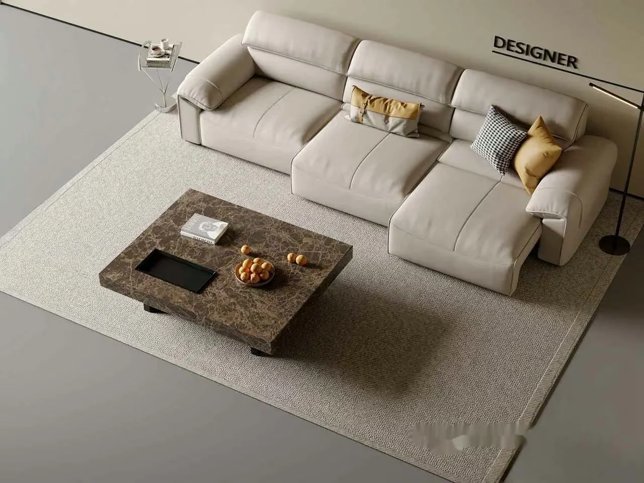 Modern Living Room 3D Model – 8400 – VRAY Render