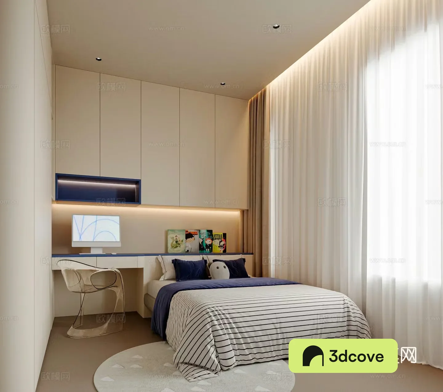 Modern children’s room tatami book chair children’s jewelry