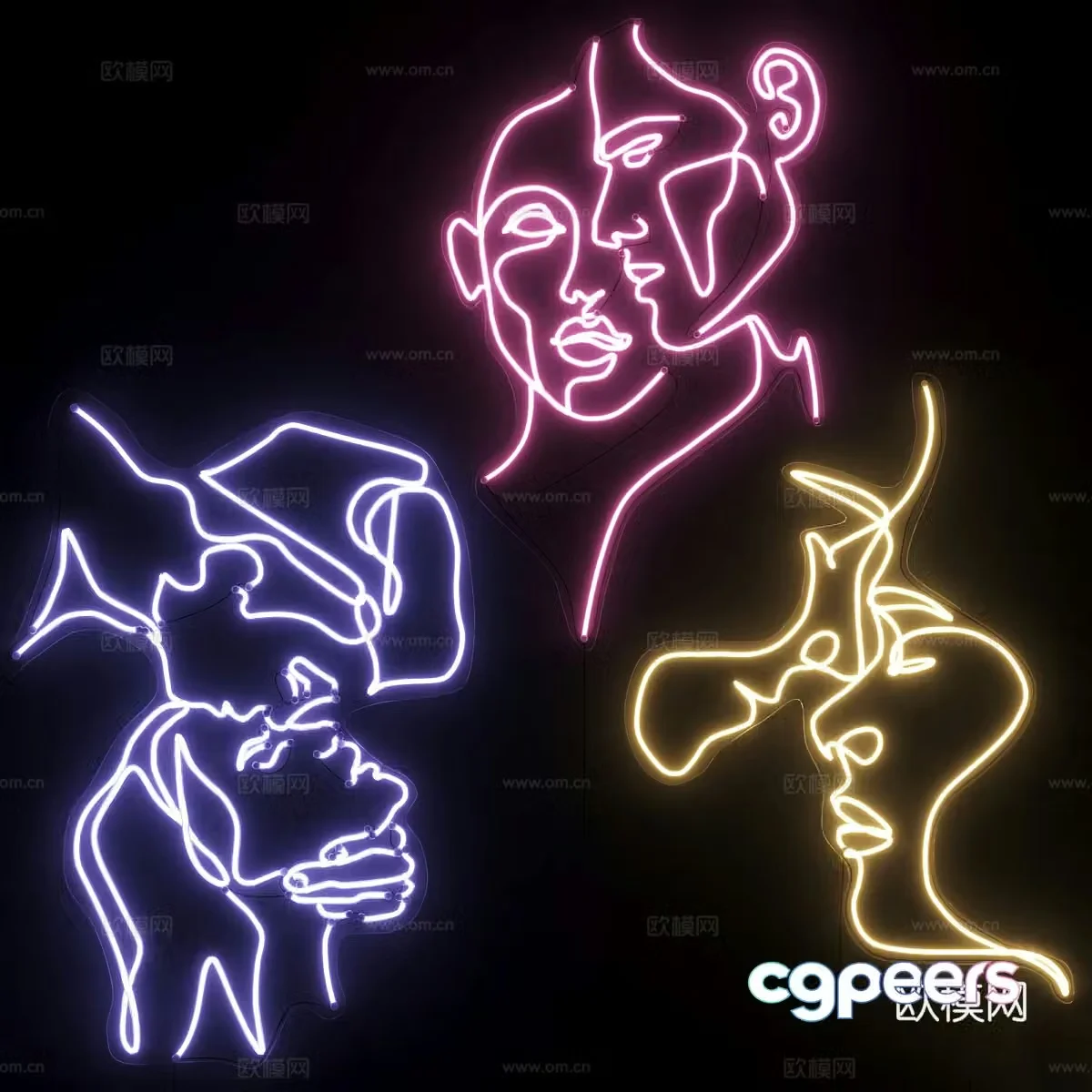 Neon light 3d model
