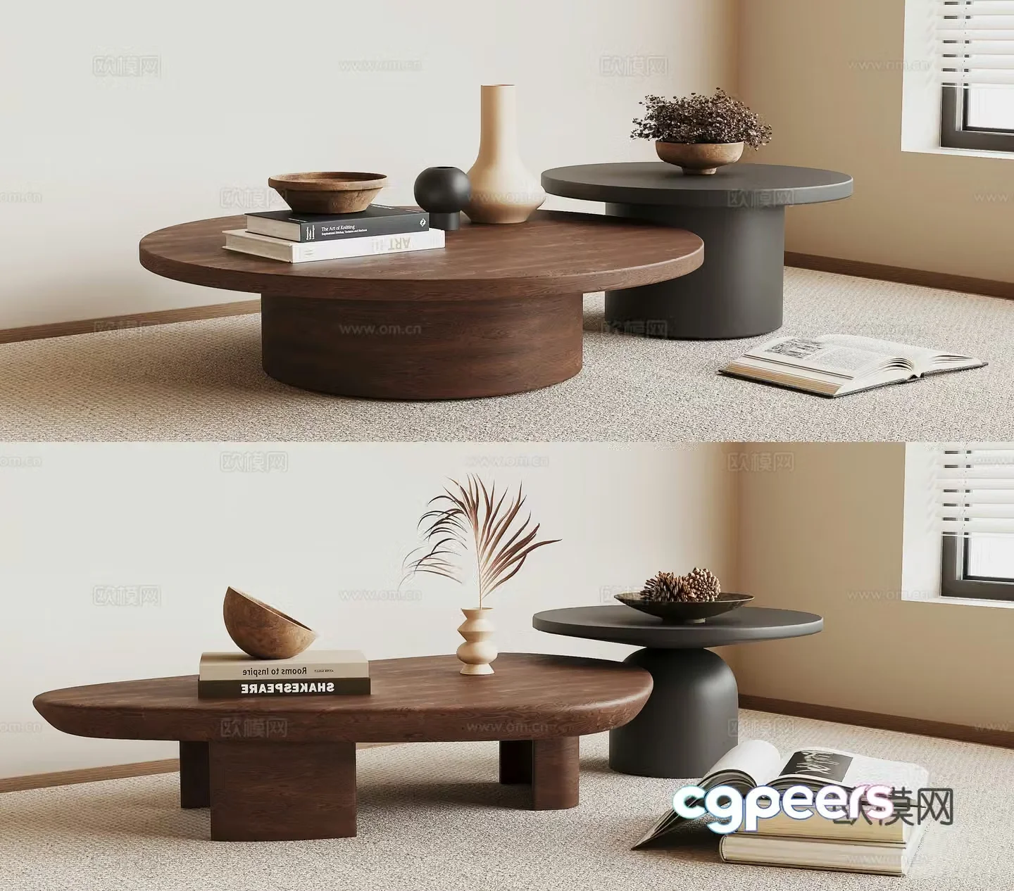 Medieval style coffee table 3D model