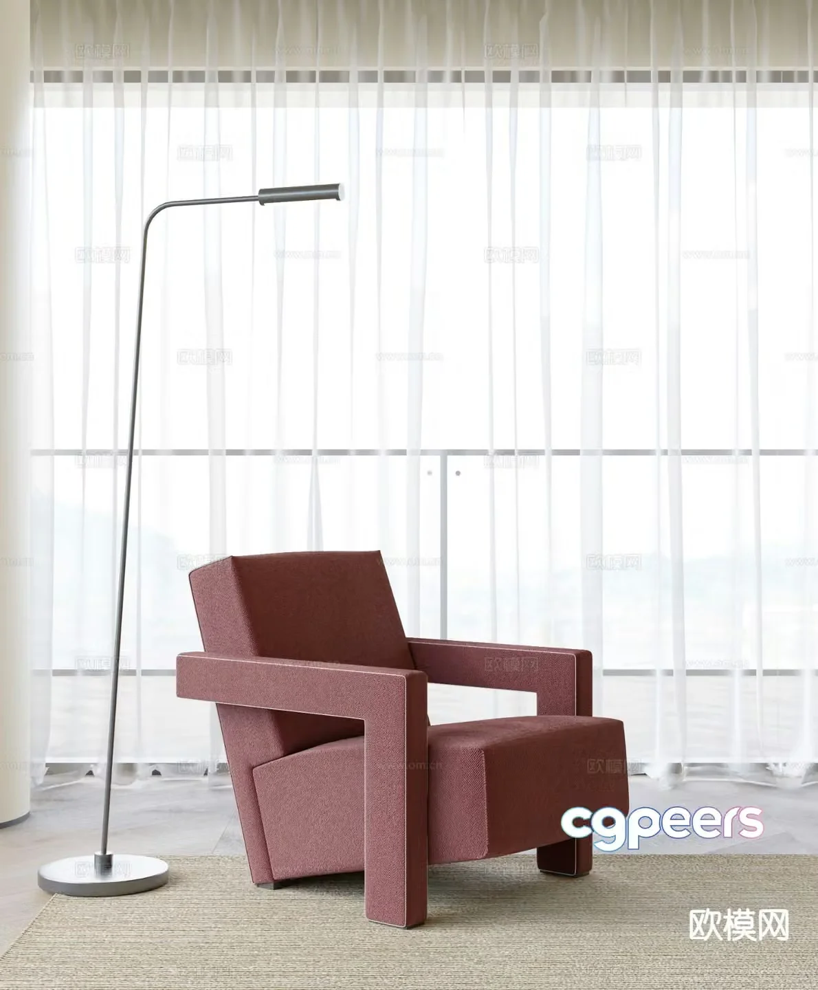 Modern chair sofa chair leisure chair 3d model