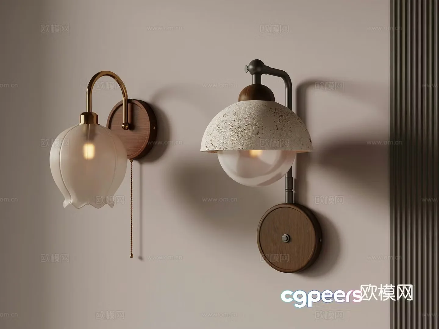 3D model of medieval style wall light