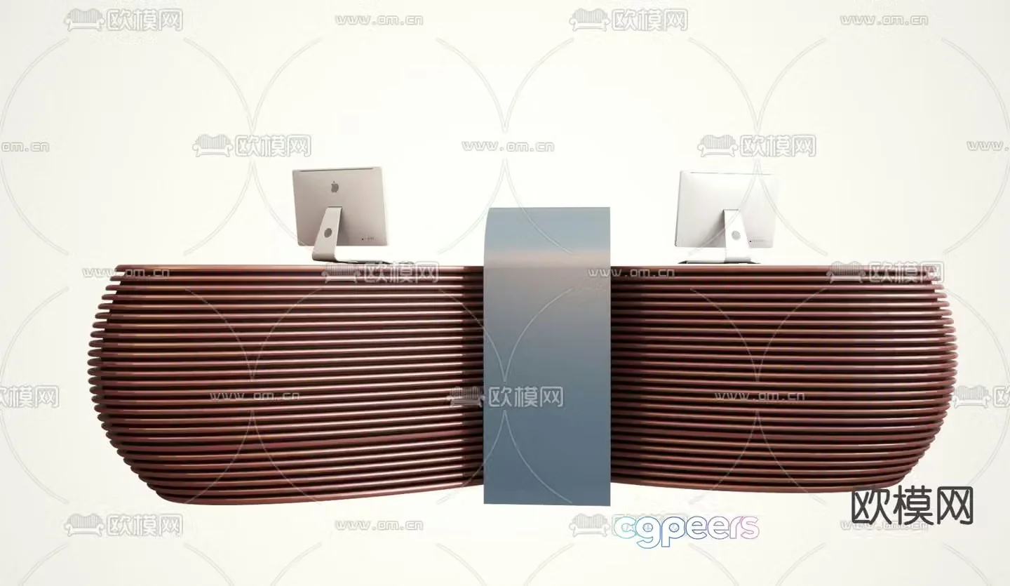 service desk reception desk front desk 3d model