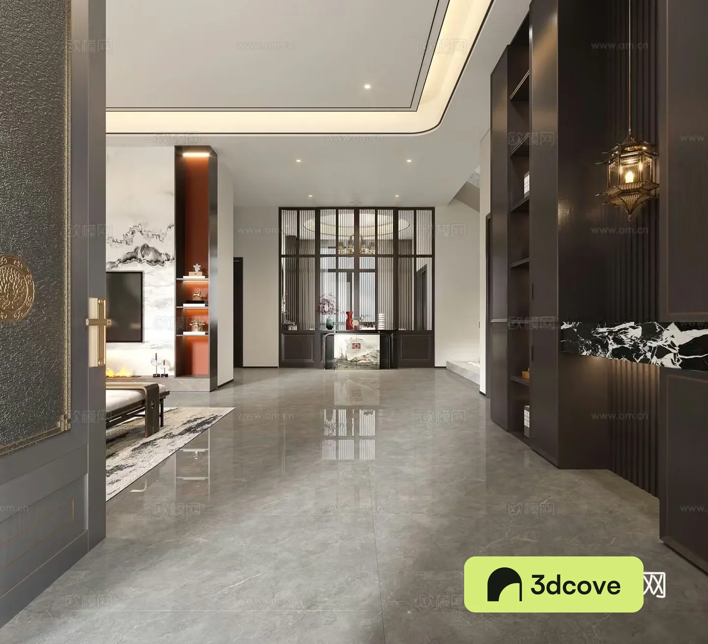 New Chinese style living and dining room