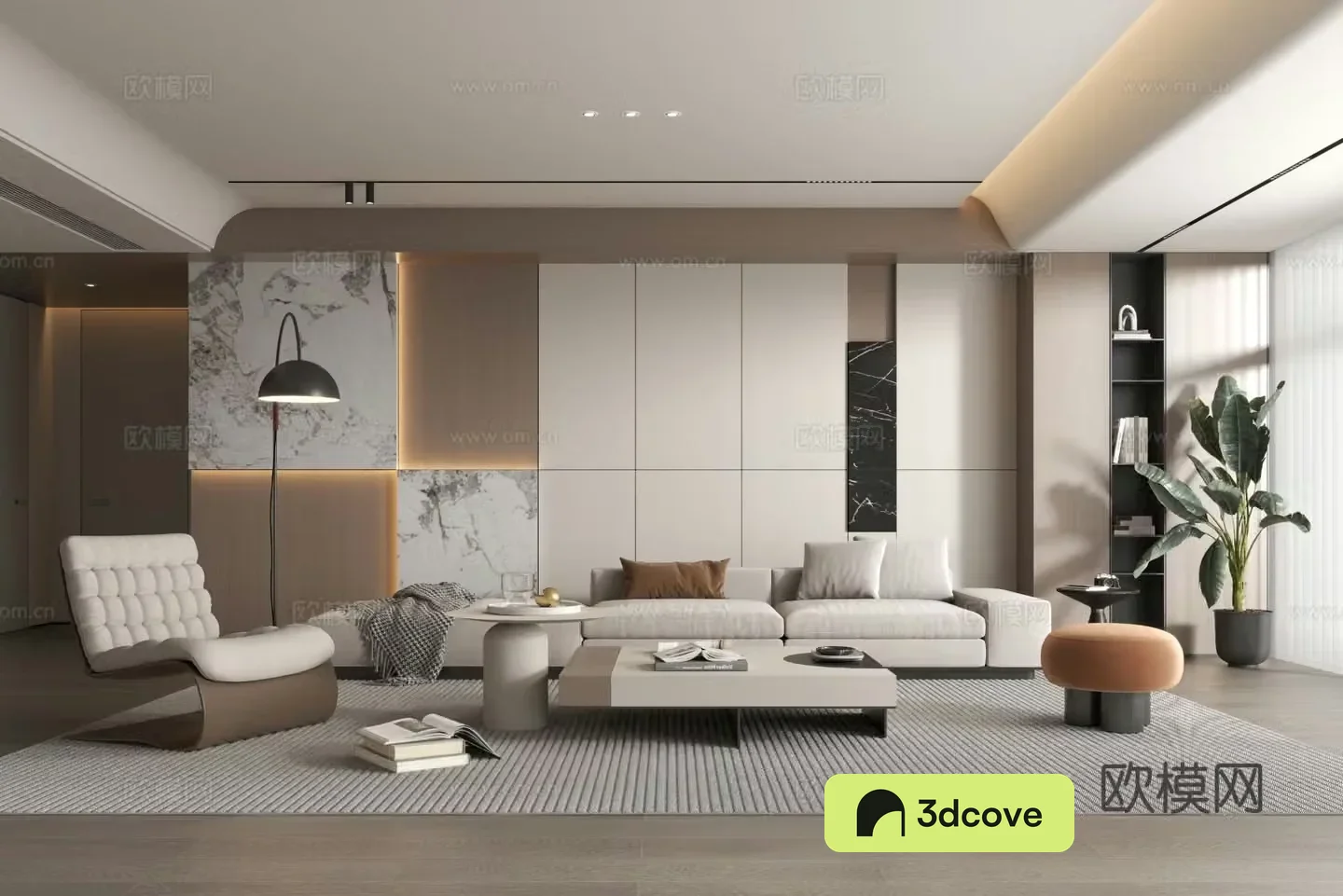 Modern simple living room sofa coffee table combination