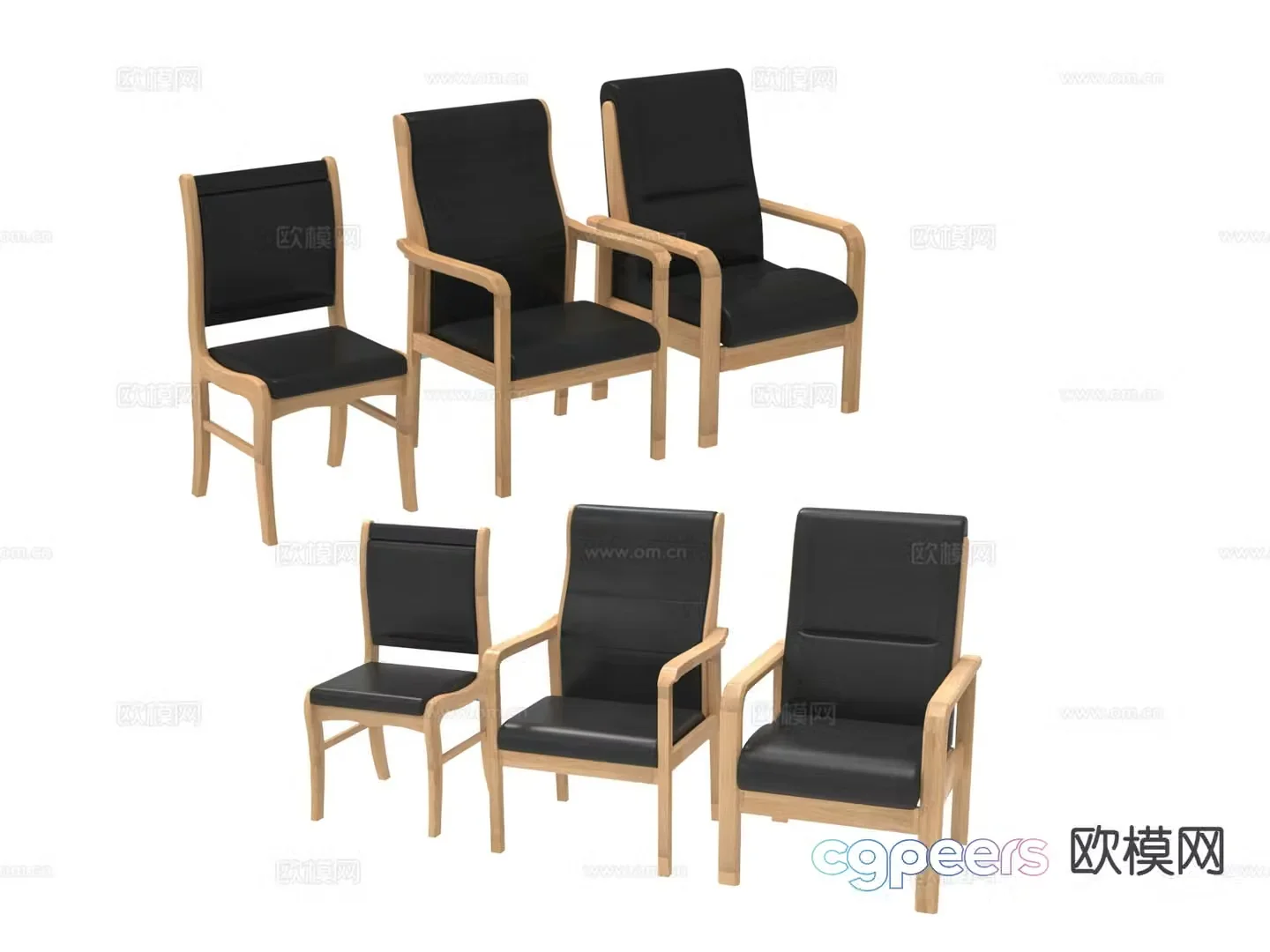 Modern chair leisure chair 3d model