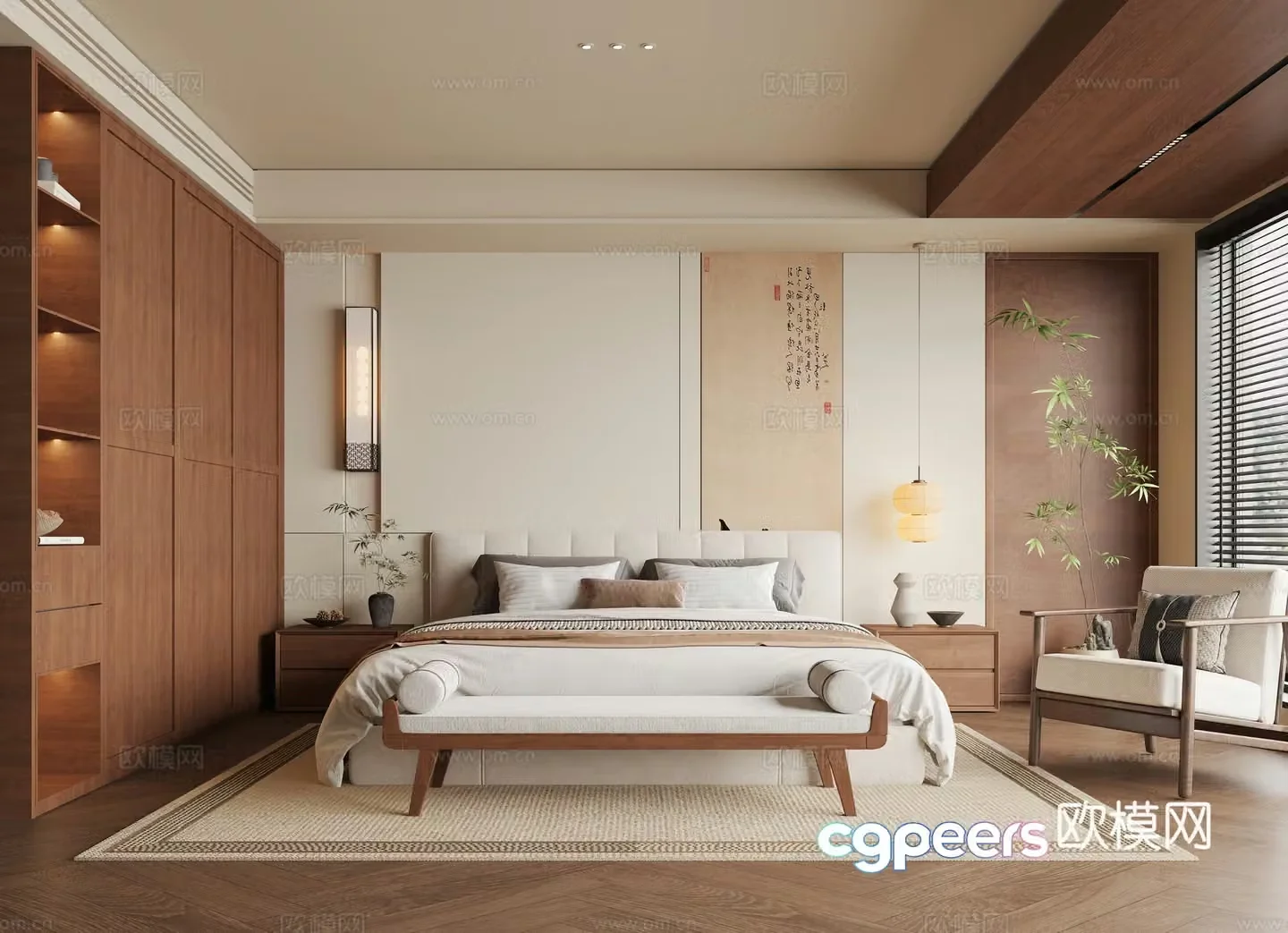 Song style home bedroom 3D model