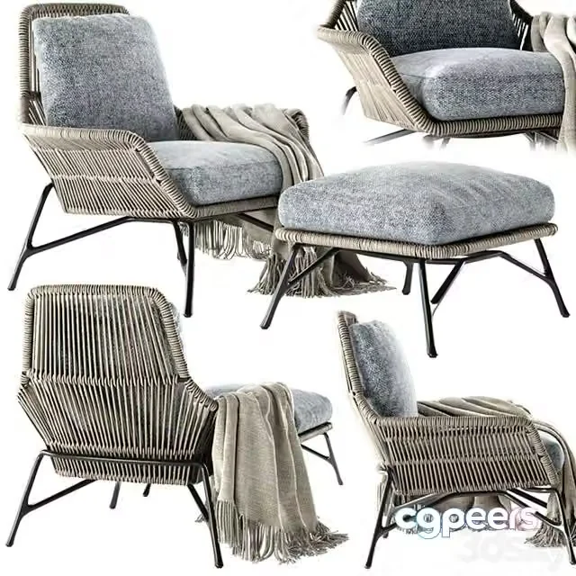 3ds Max Free – Minotti Prince Cord Indoor