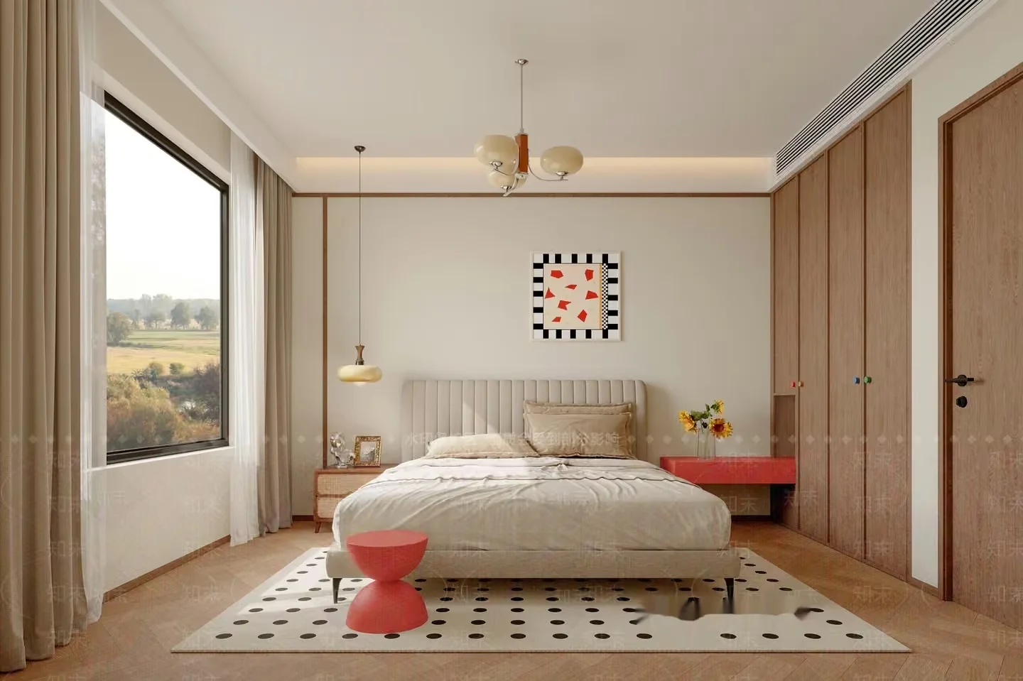 Modern Bedroom Design 3D Model – 13375 – VRAY Render