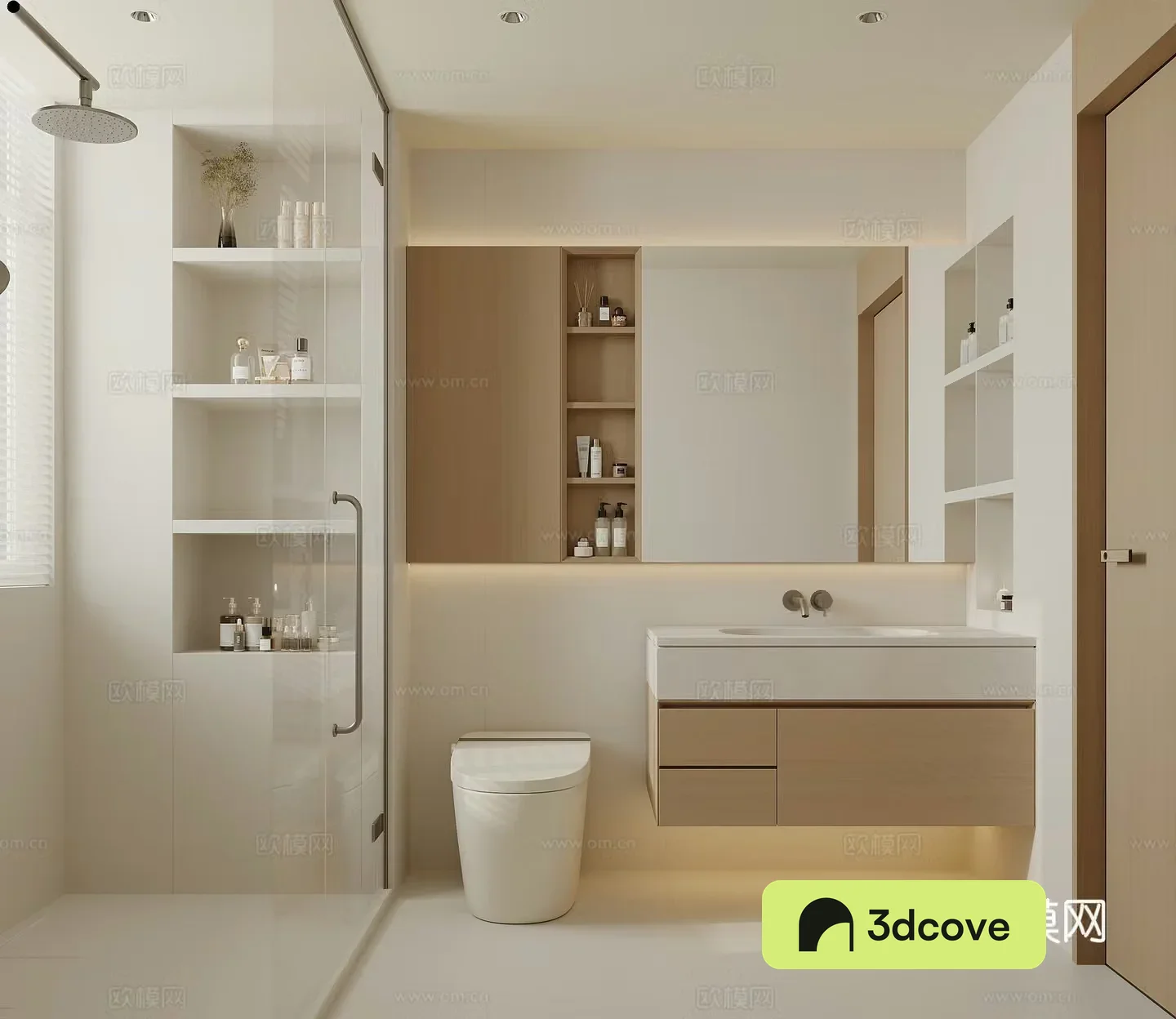 Log bathroom cream bathroom