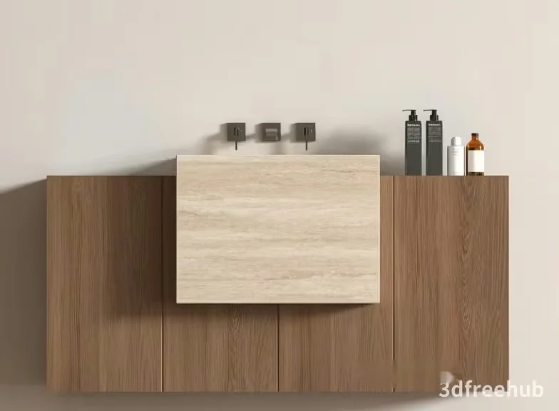 Modern Wooden Cabinet 3D Model – 21777 – VRAY Render