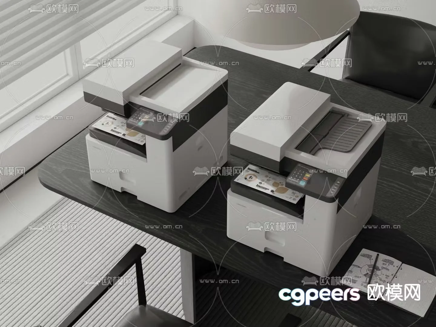 Modern printer copier scanner 3d model