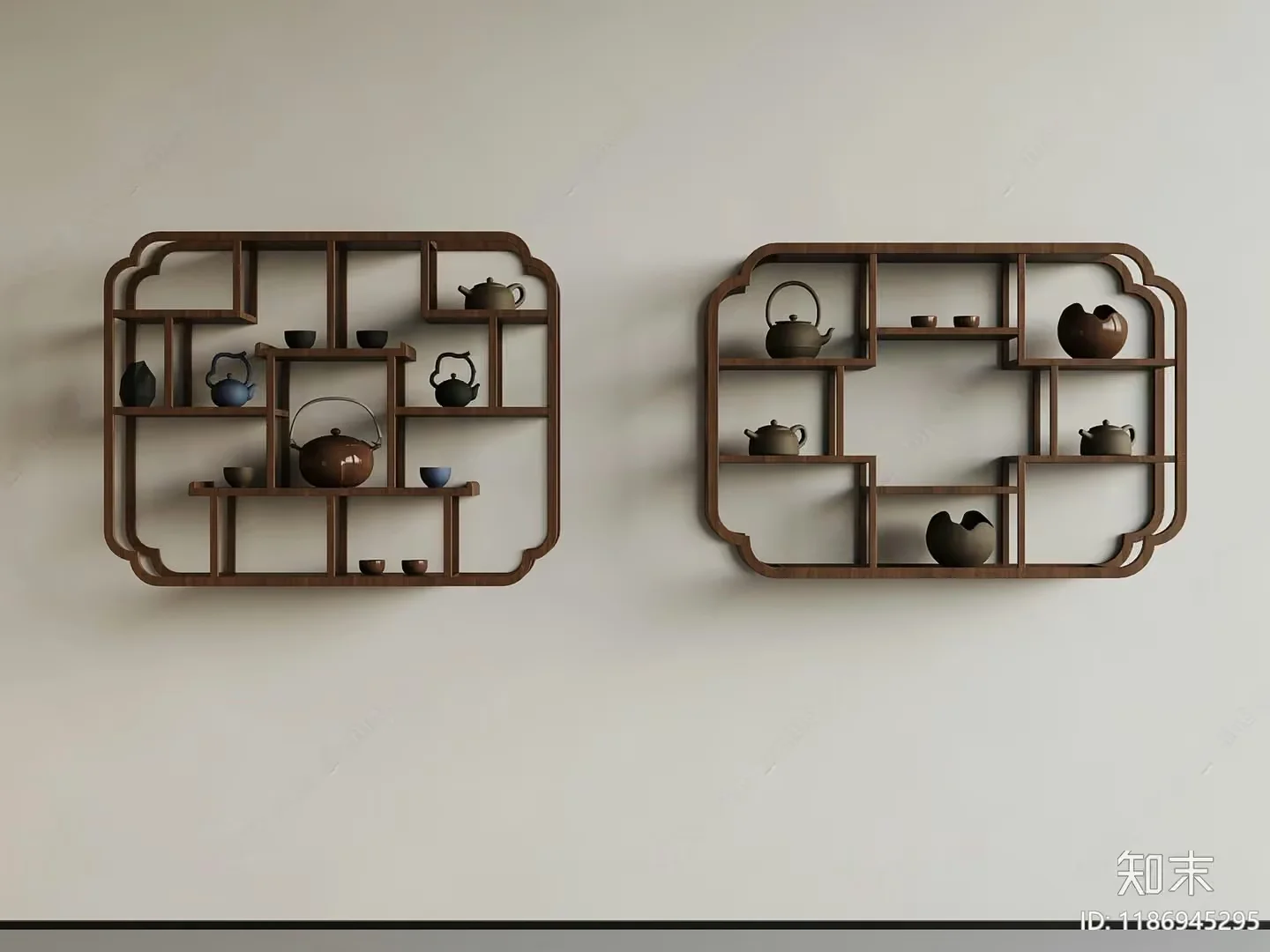 Modern Wood Shelves 3D Model – 16269 – VRAY Render