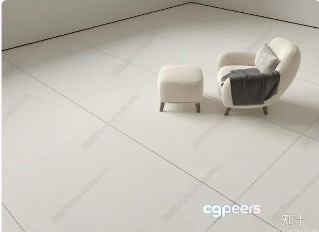 A Minimalist White Chair 3D Model – 11234 – VRAY Render