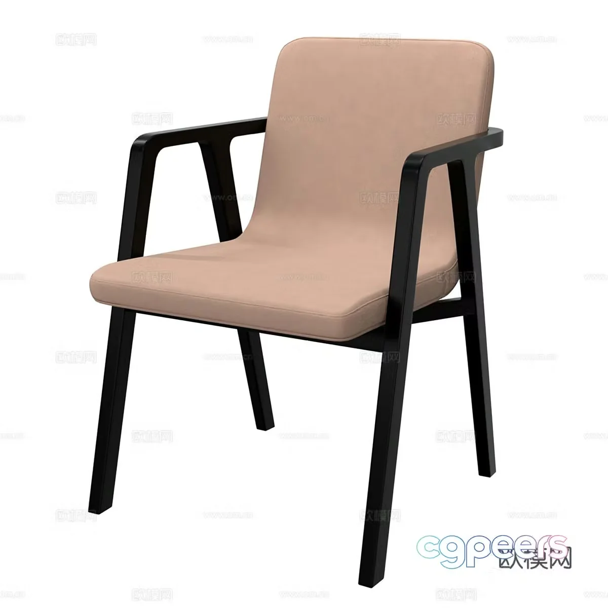 Modern simple single chair chair simple chair casual chair stool 3d model