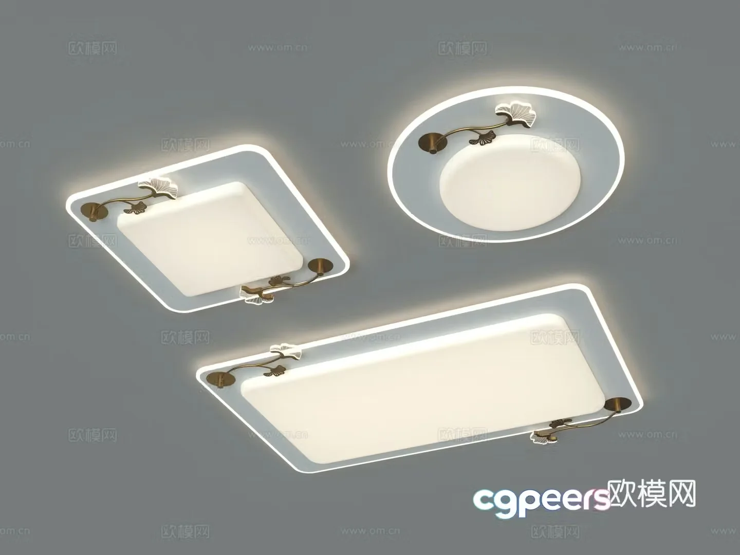 Modern simple ceiling light Living room and bedroom ceiling light Combined package ceiling light 3d model