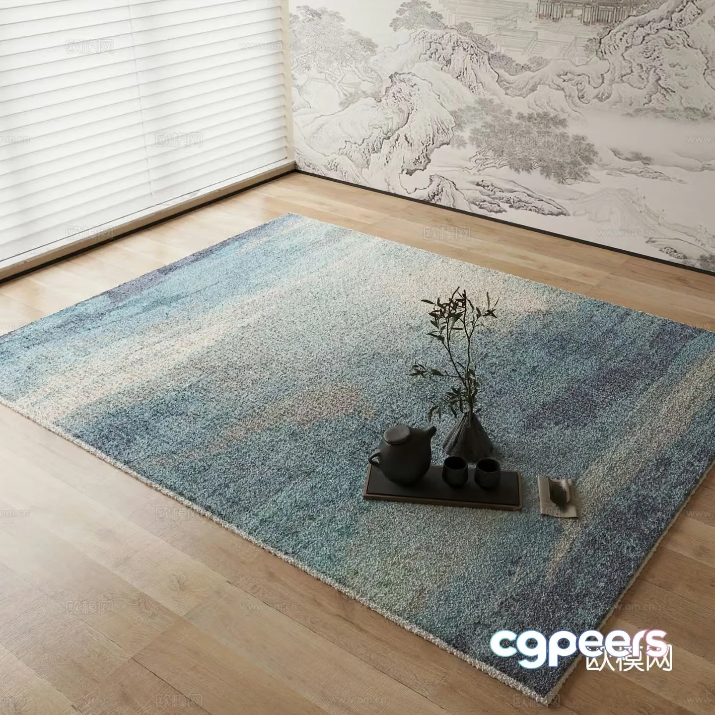 New Chinese carpet 3D model